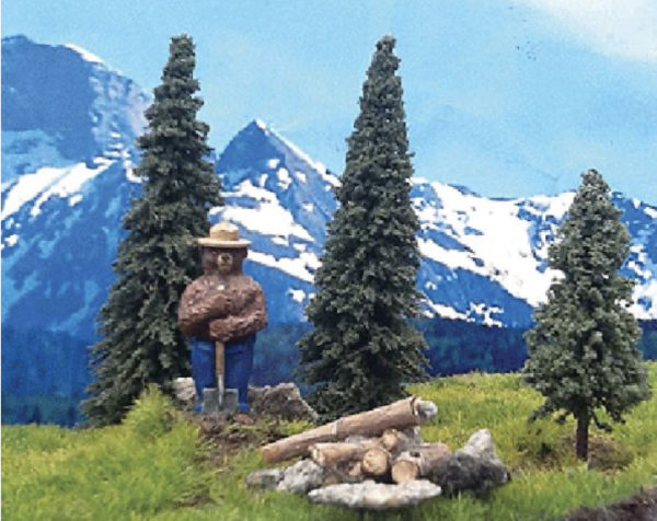 SMKY01 Smokey Bear with 3 trees